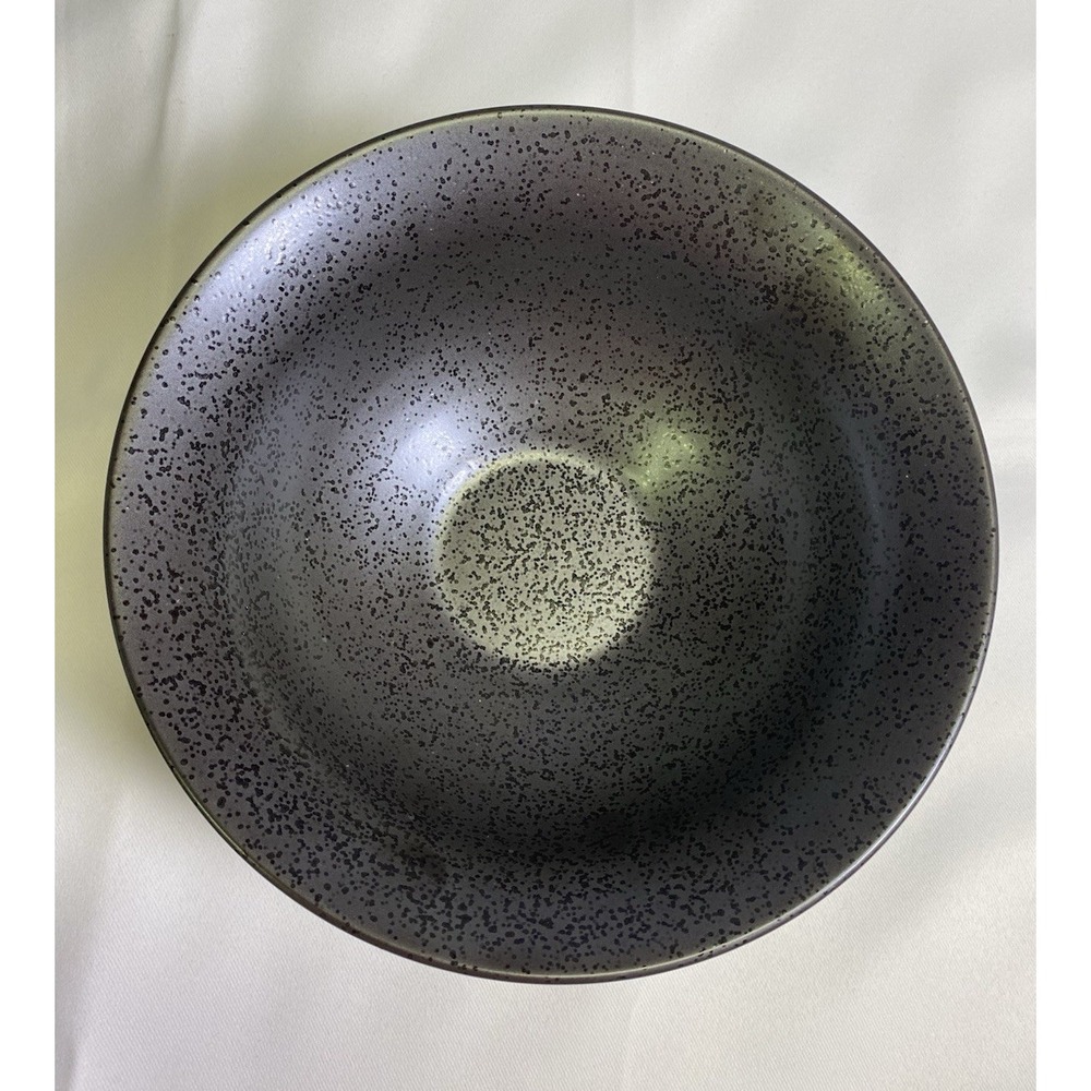 DealbyBox Speckled Gray/Black Ceramic Round Bowl, Shiny Finish Used